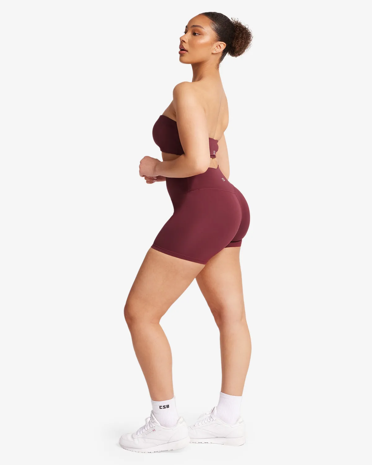 Serenity Shorts 5" | Burgundy sold by Crop Shop Boutique product image thumbnail 3