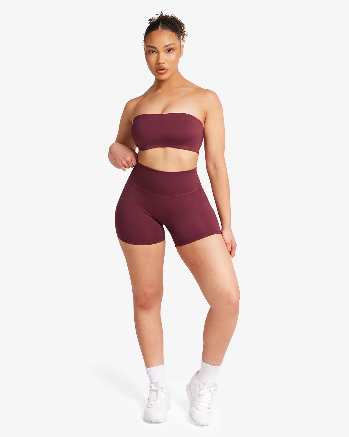 Serenity Shorts 5" | Burgundy sold by Crop Shop Boutique