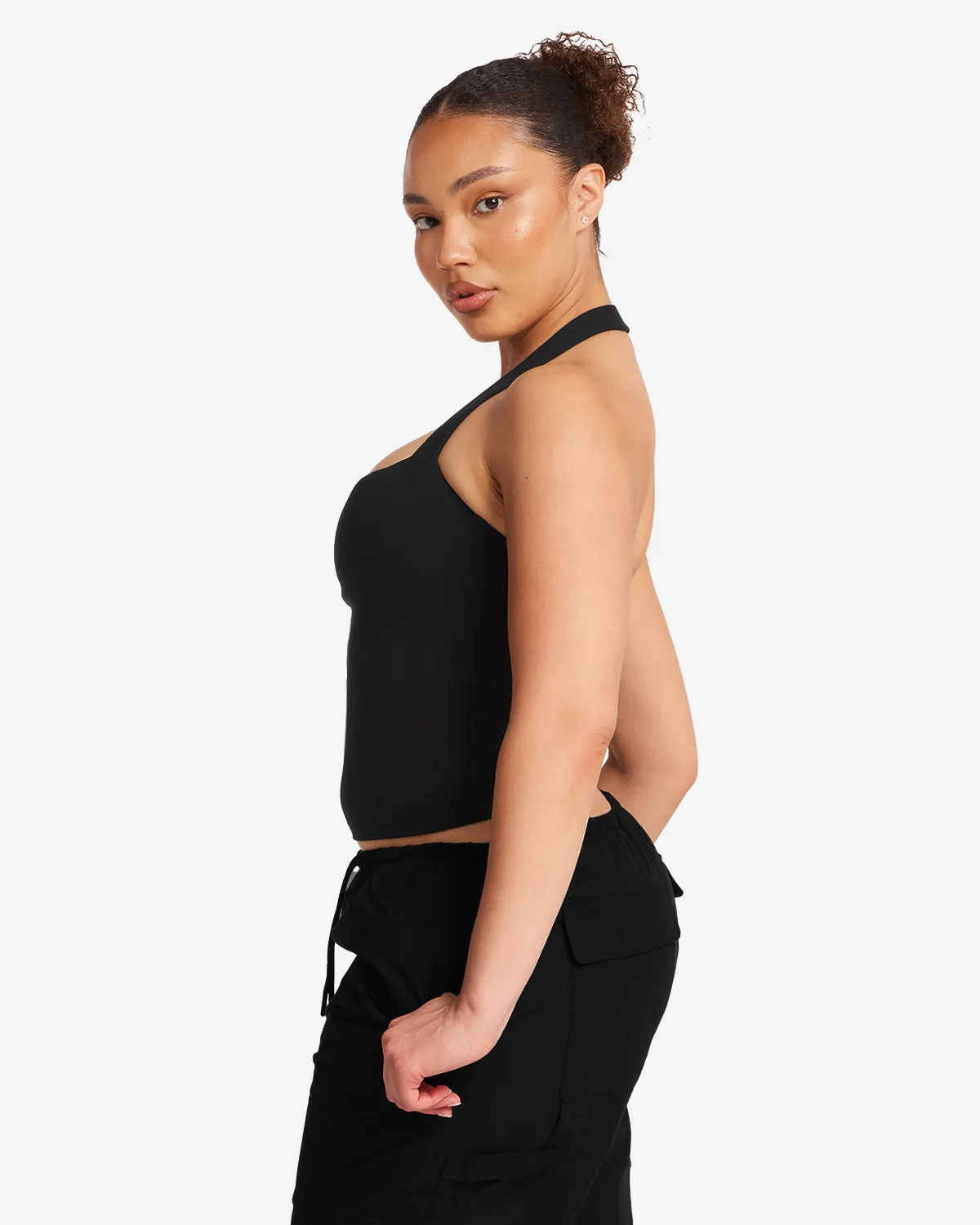 Serenity Halle Halter Tank | Black sold by Crop Shop Boutique product image thumbnail 3