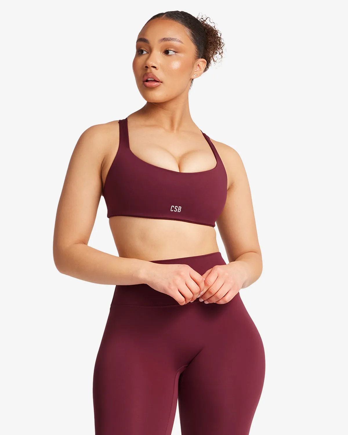 Serenity Naomi Crop | Burgundy sold by Crop Shop Boutique