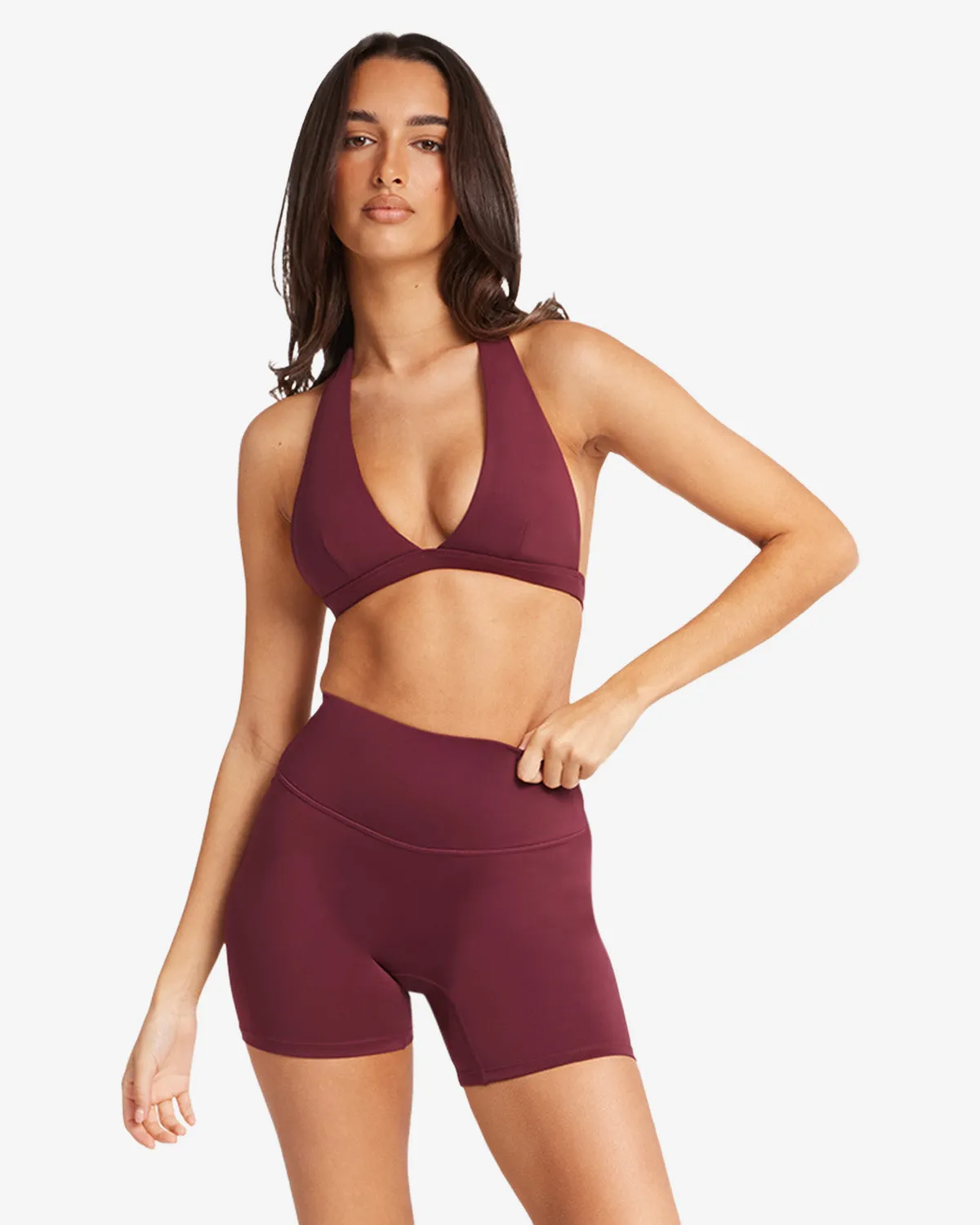 Serenity Celine Crop | Burgundy sold by Crop Shop Boutique