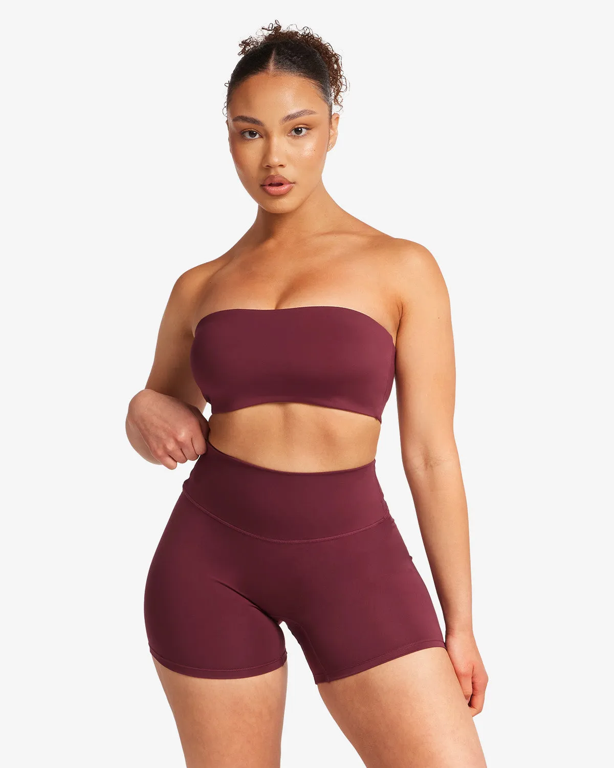 Serenity Alyssa Bandeau | Burgundy sold by Crop Shop Boutique