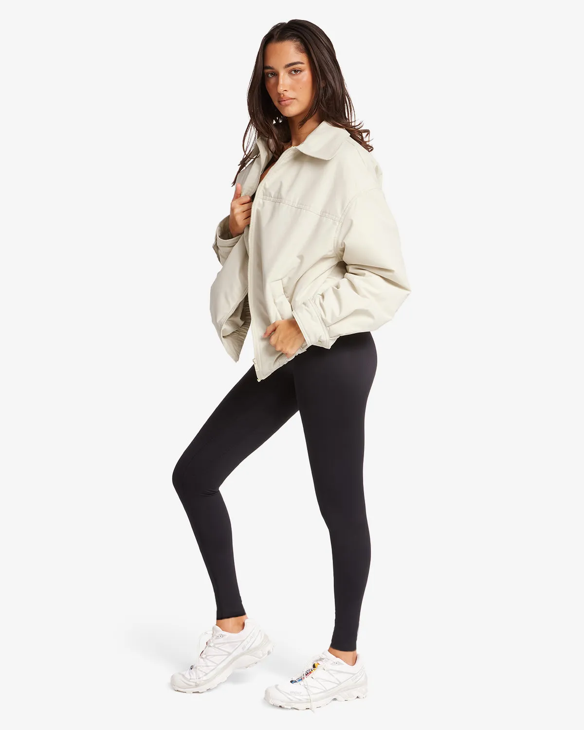 Oversized Bomber Jacket | Oak sold by Crop Shop Boutique product image thumbnail 3