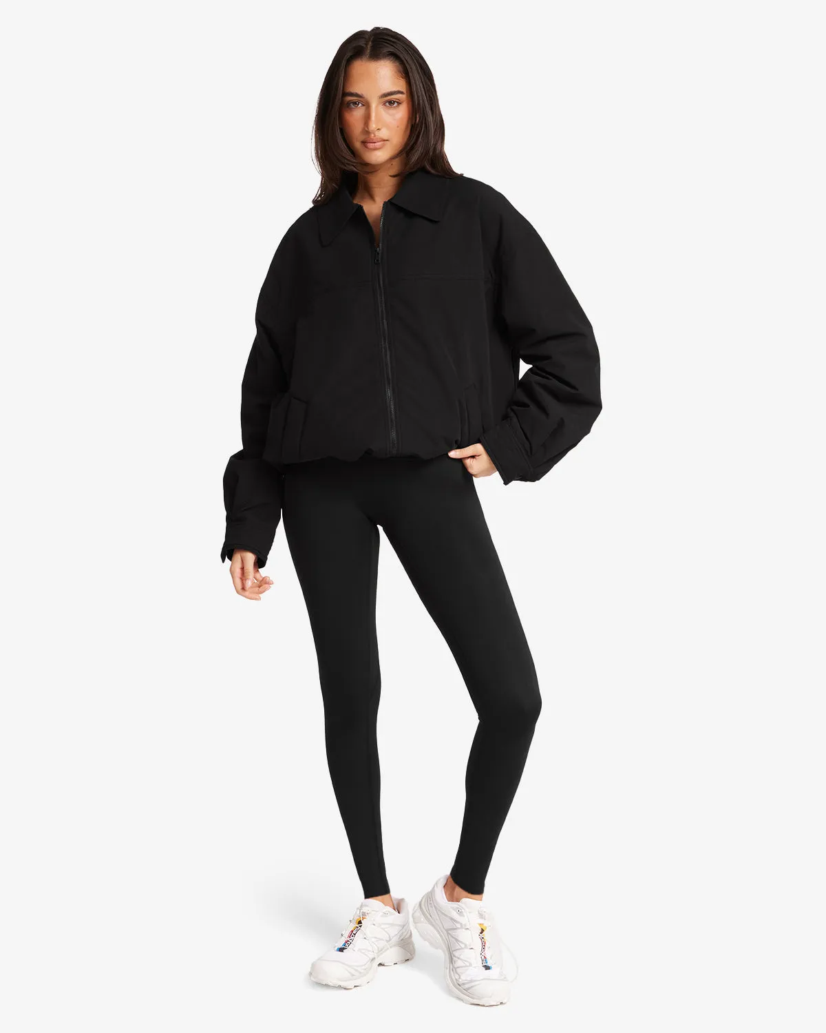 Oversized Bomber Jacket | Black sold by Crop Shop Boutique product image thumbnail 3