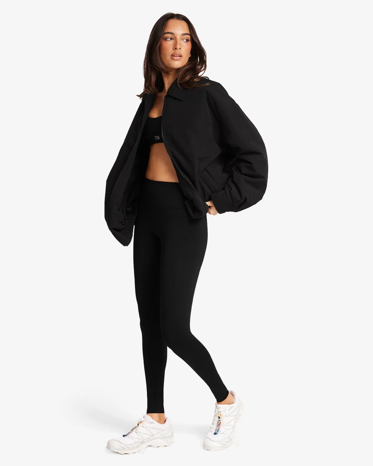 Oversized Bomber Jacket | Black sold by Crop Shop Boutique product image thumbnail 2
