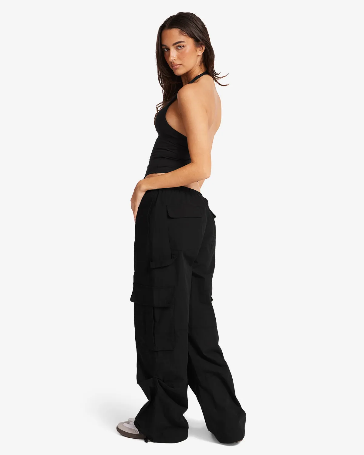 Cargo Pants | Black sold by Crop Shop Boutique product image thumbnail 2