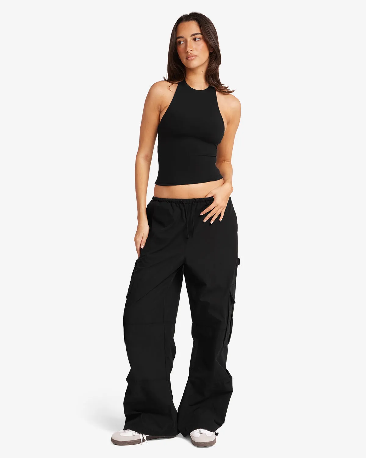 Cargo Pants | Black sold by Crop Shop Boutique