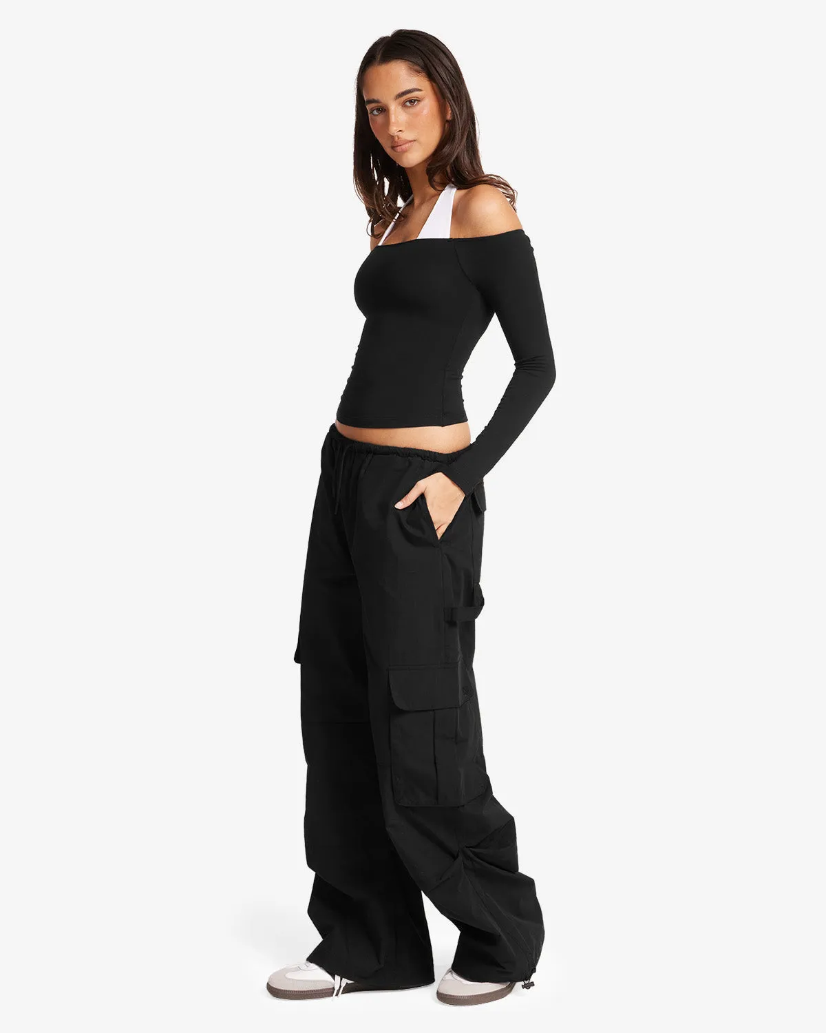Cargo Pants | Black sold by Crop Shop Boutique product image thumbnail 3