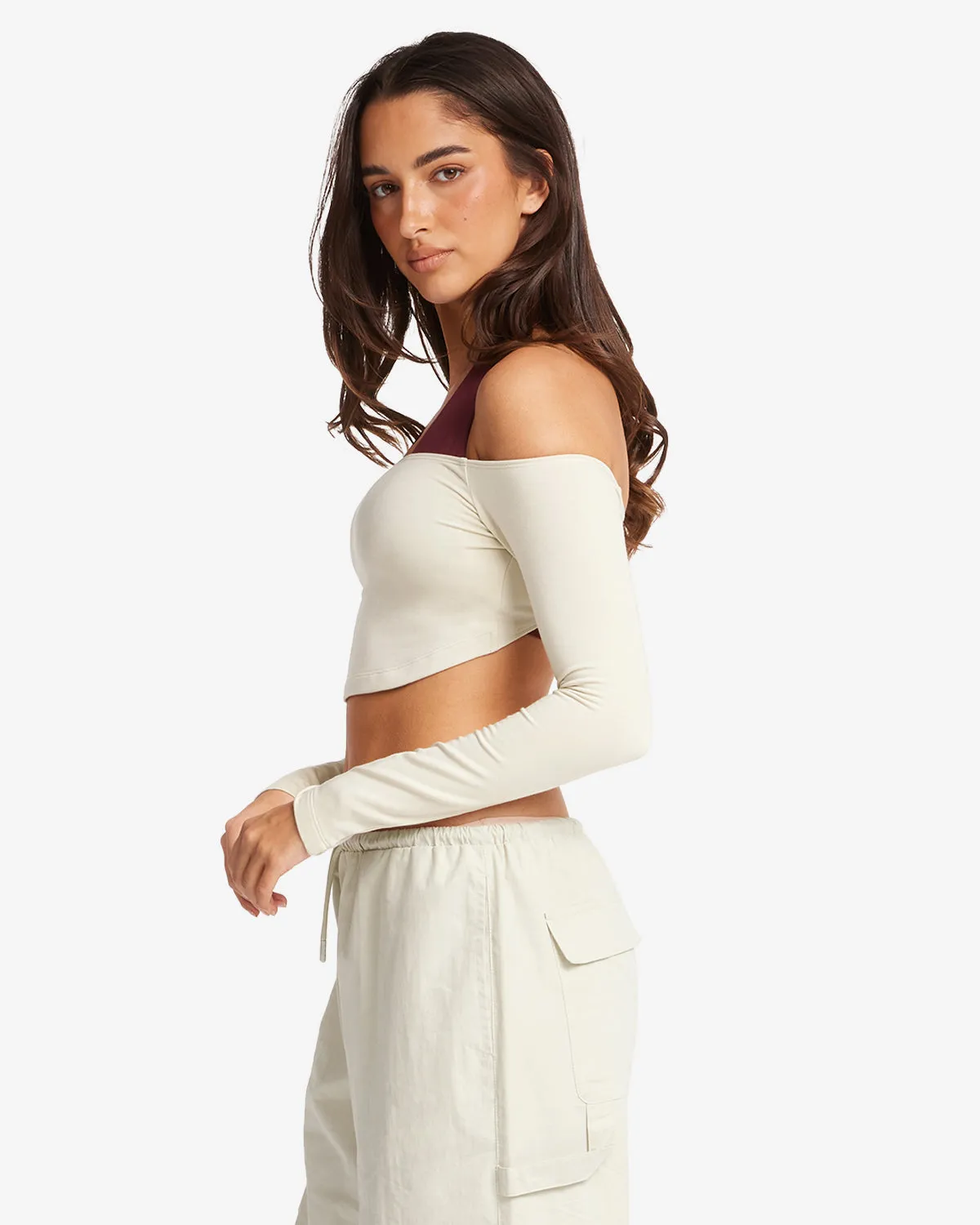 Open Back Long Sleeve Top | Oak sold by Crop Shop Boutique product image thumbnail 3