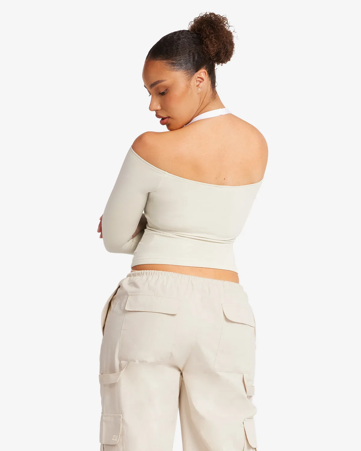 Off Shoulder Leisure Top | Oak sold by Crop Shop Boutique product image thumbnail 3