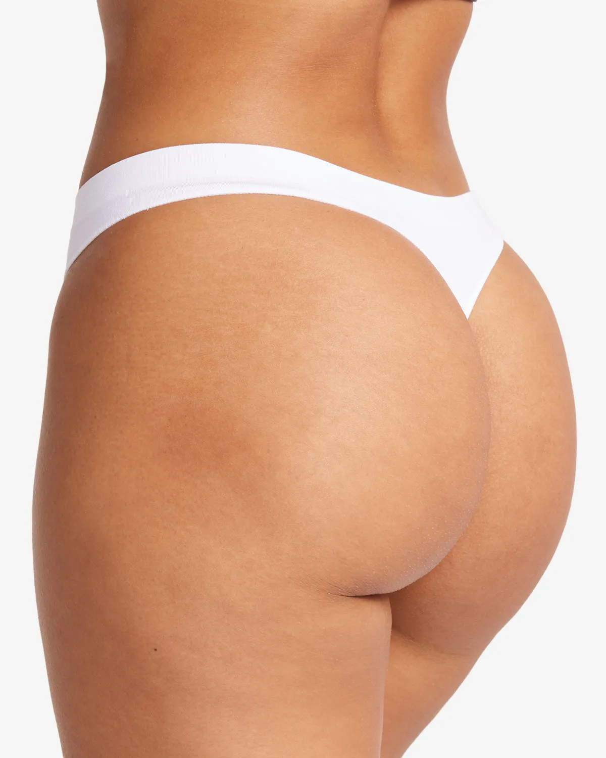 Seamless Bamboo Thong | White sold by Crop Shop Boutique product image thumbnail 3