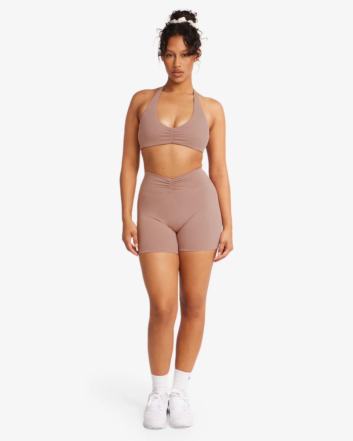Form Gather Waist Shorts 5" | Walnut sold by Crop Shop Boutique product image thumbnail 5