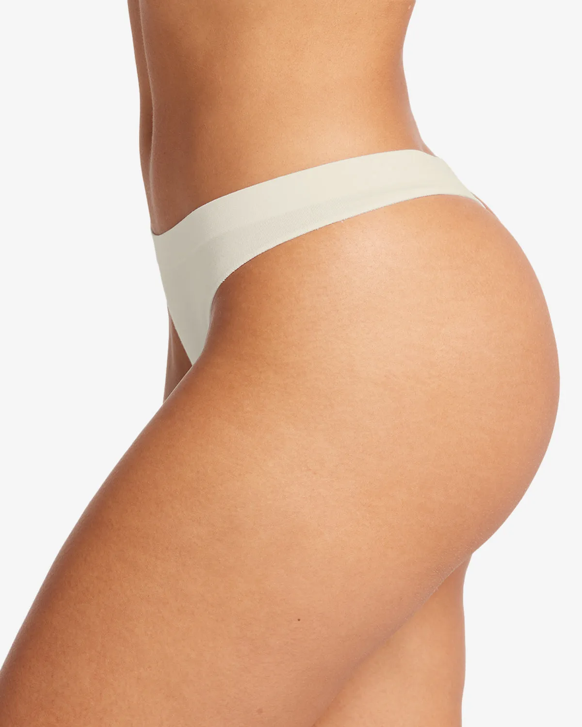 Seamless Bamboo Thong | Vanilla sold by Crop Shop Boutique product image thumbnail 2
