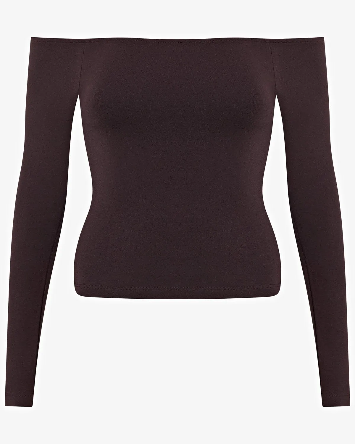 Off Shoulder Leisure Top | Espresso sold by Crop Shop Boutique product image thumbnail 4