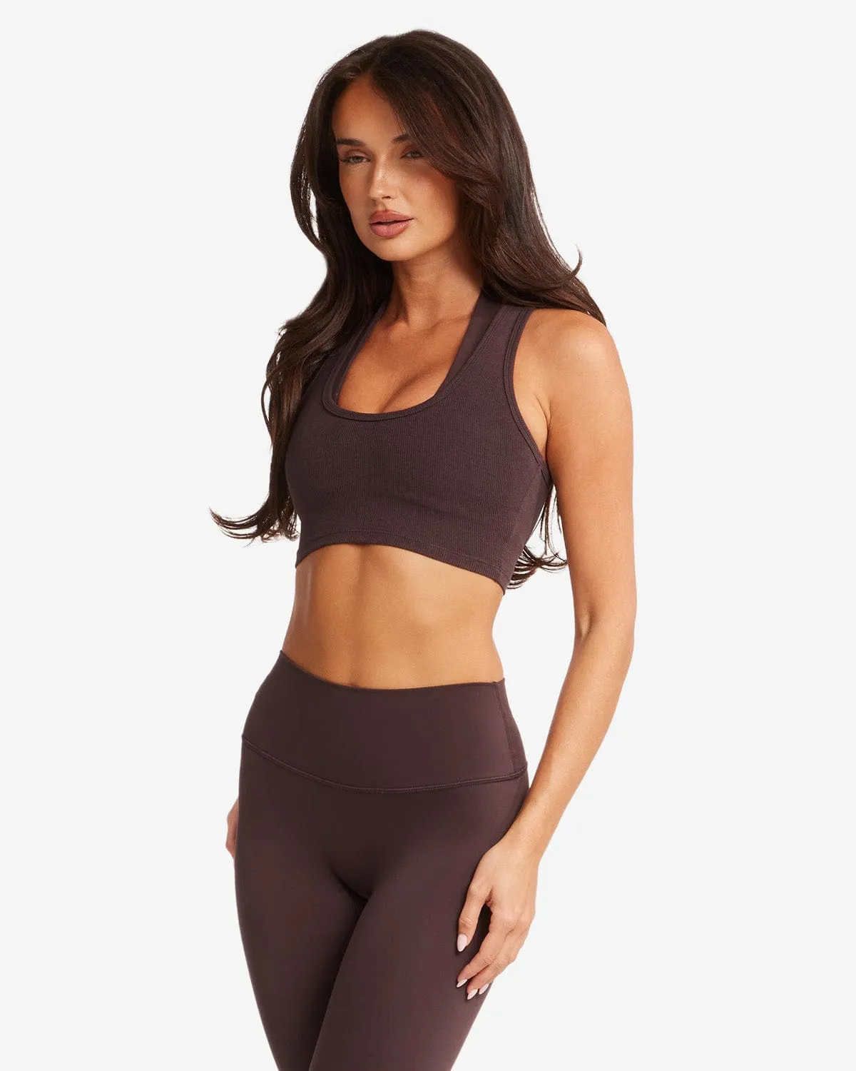 Rib Cropped Tank | Espresso sold by Crop Shop Boutique product image thumbnail 3