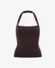 Serenity Halle Halter Tank | Espresso sold by Crop Shop Boutique