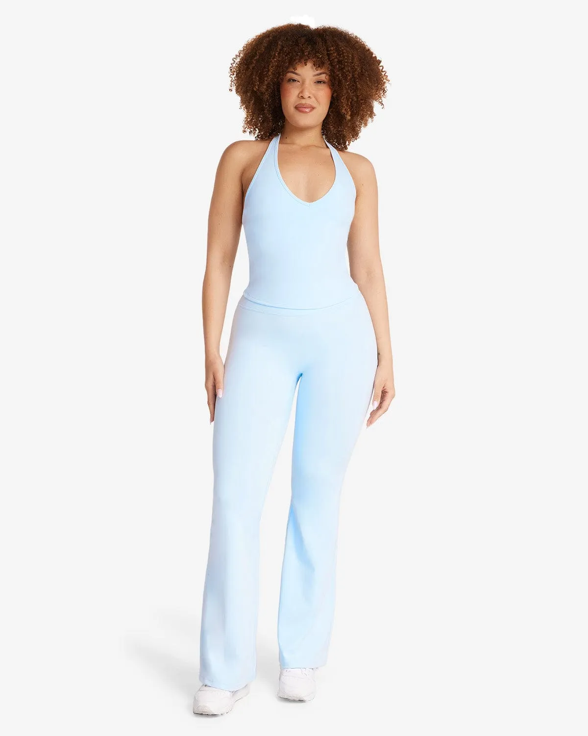 Form Invisible Scrunch Flare Leggings Tall | Powder Blue sold by Crop Shop Boutique