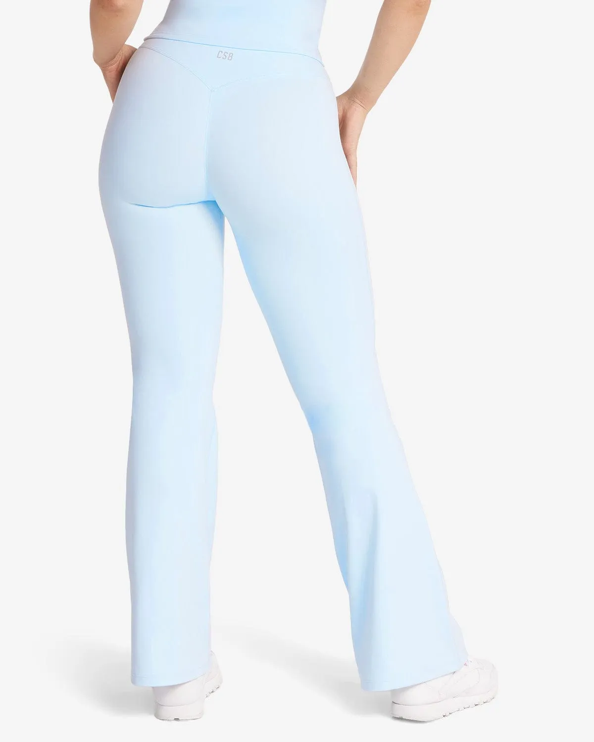 Form Invisible Scrunch Flare Leggings Tall | Powder Blue sold by Crop Shop Boutique product image thumbnail 2
