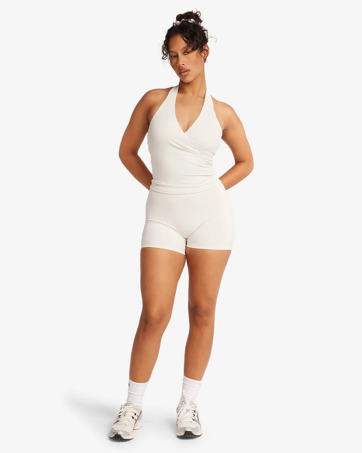 Form Invisible Scrunch Shorts 4" | Vanilla sold by Crop Shop Boutique