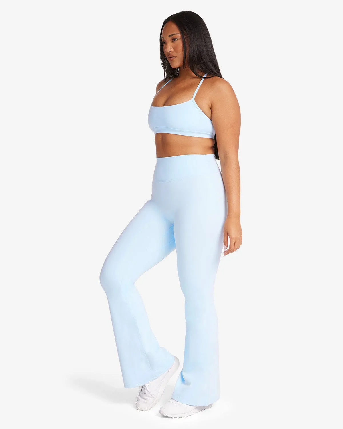 Form Invisible Scrunch Flare Leggings | Powder Blue sold by Crop Shop Boutique product image thumbnail 4