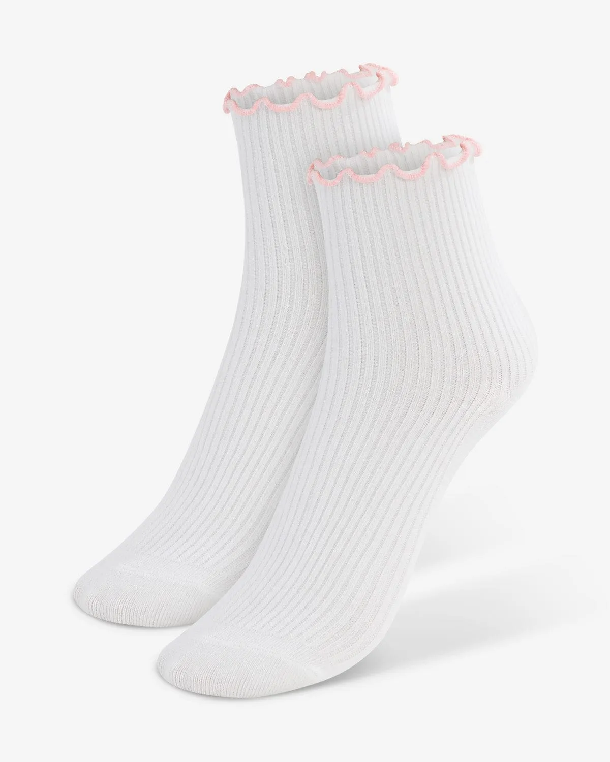 Frill Pilates Grip Socks | White sold by Crop Shop Boutique product image thumbnail 2