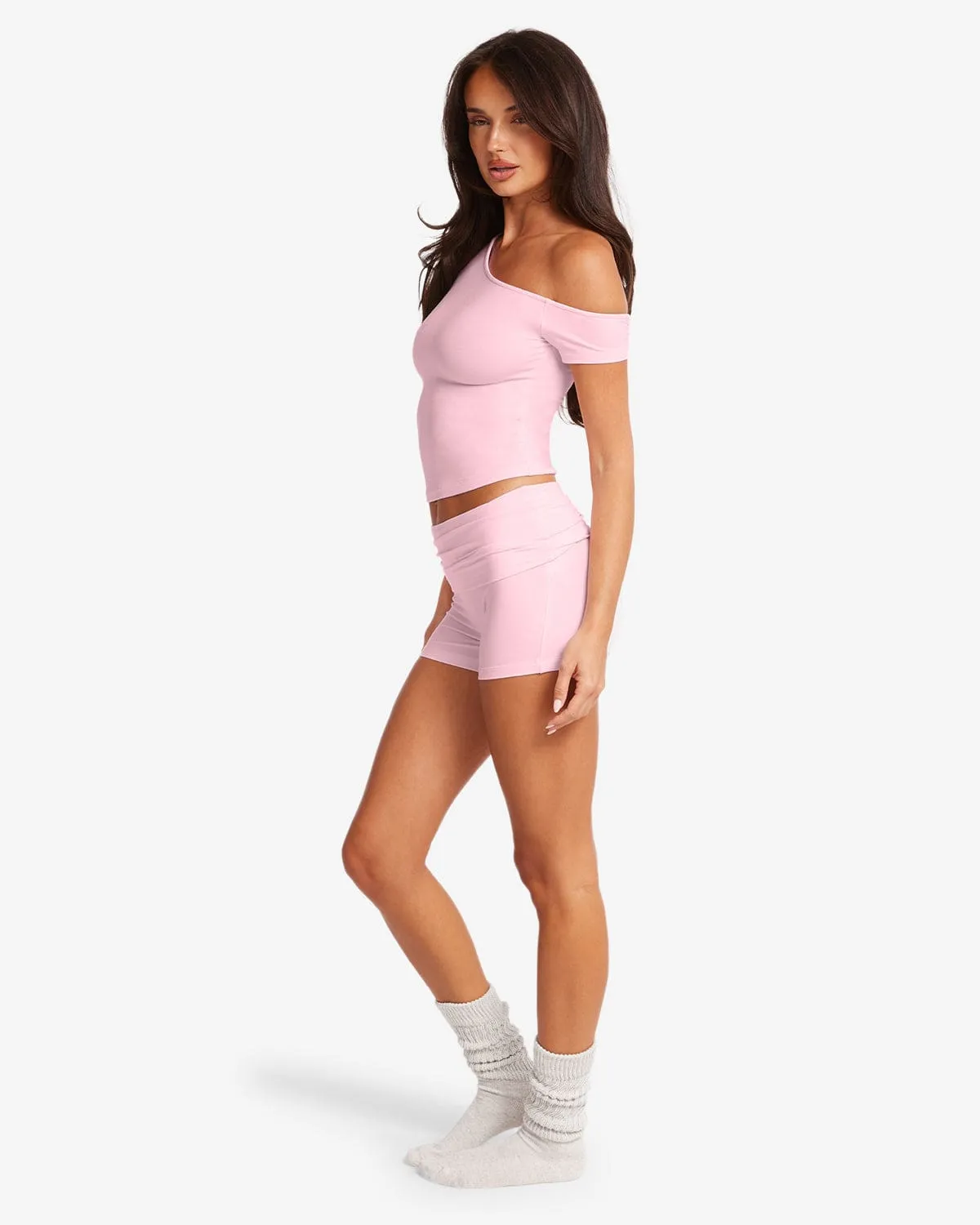 Foldover Yoga Short | Blossom sold by Crop Shop Boutique product image thumbnail 3