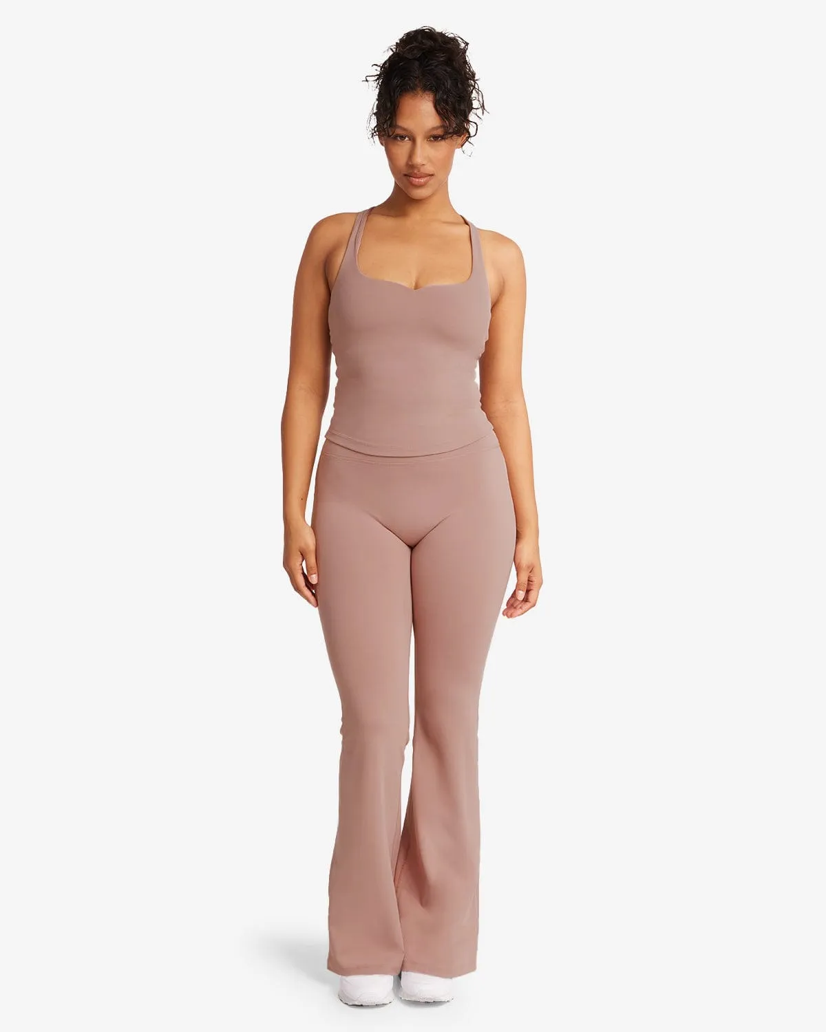 Form Invisible Scrunch Flare Leggings | Walnut sold by Crop Shop Boutique