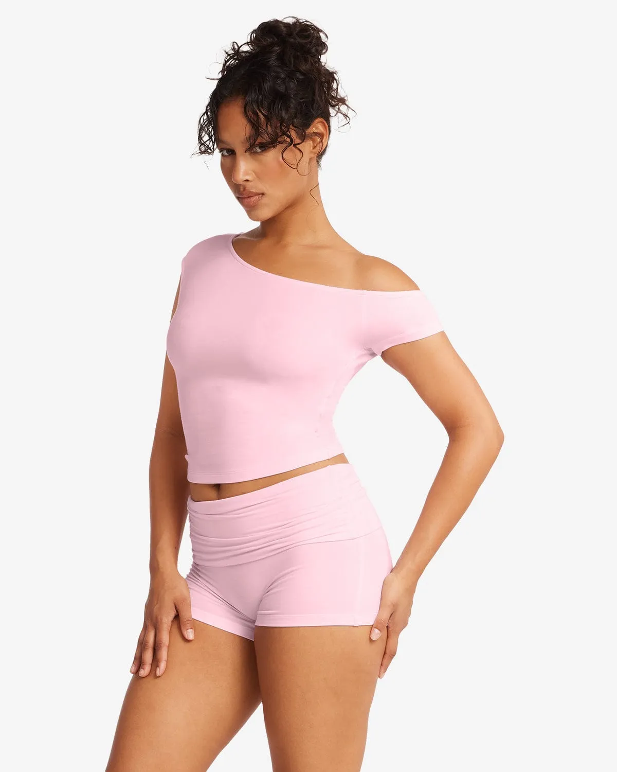 One Shoulder Capped Sleeve Top | Blossom sold by Crop Shop Boutique product image thumbnail 2