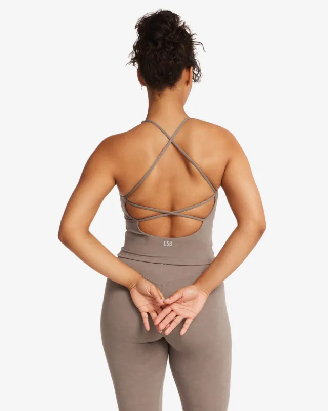 Fade Haven Tank | Mocha sold by Crop Shop Boutique