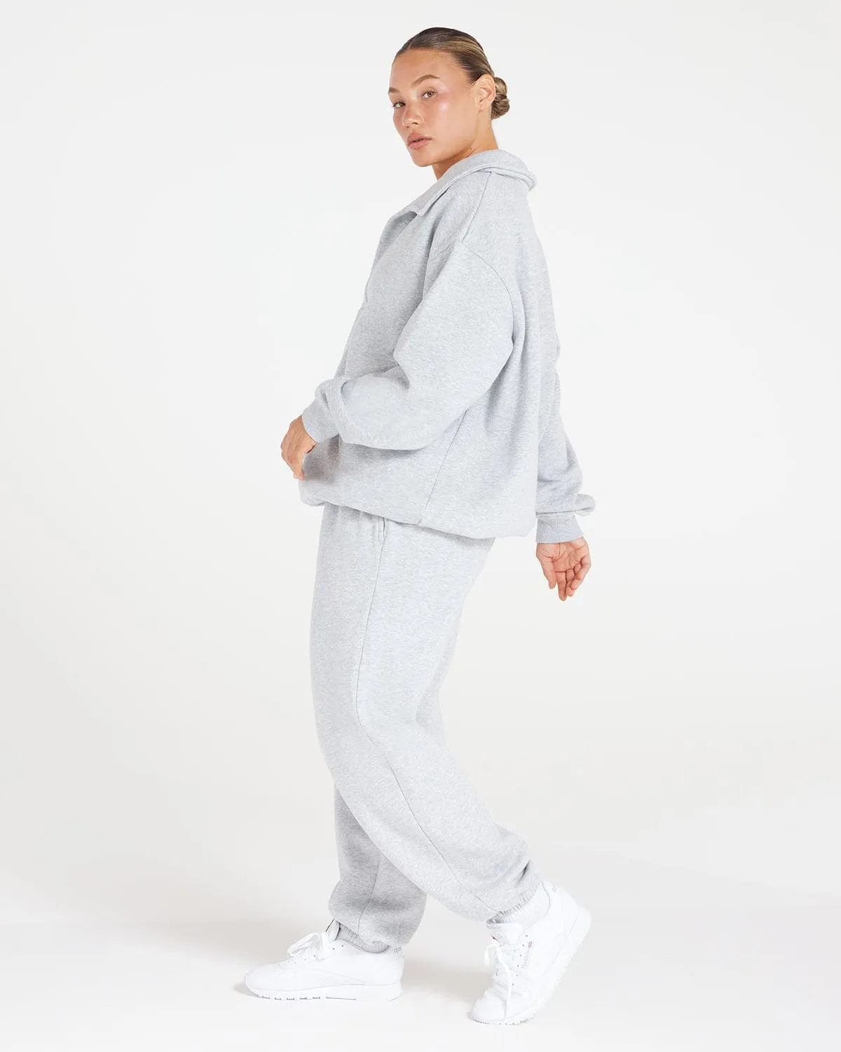 Oversized Sweatpant | Grey Marl sold by Crop Shop Boutique product image thumbnail 3
