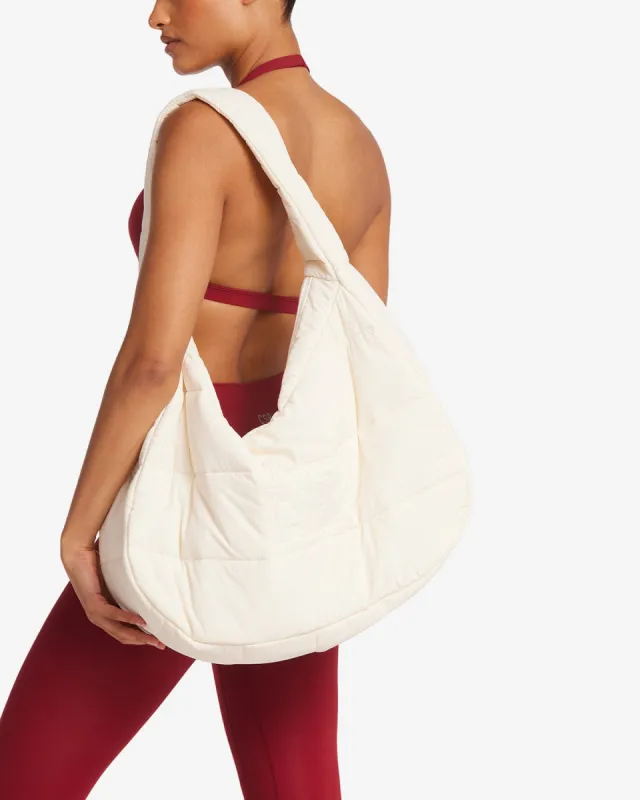 Crescent Puffer Bag | Vanilla sold by Crop Shop Boutique