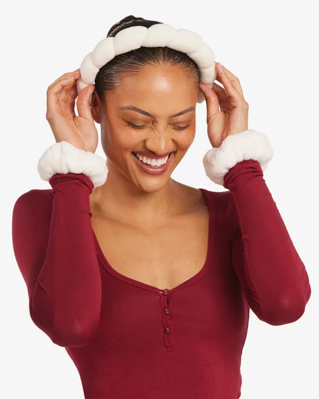 Skincare Headband & Wristband | Vanilla sold by Crop Shop Boutique