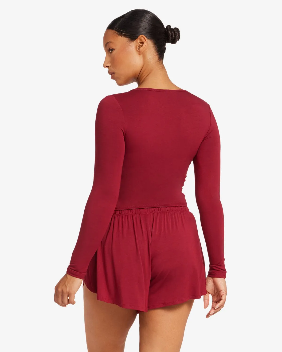 Sleep Long Sleeve Top | Cherry sold by Crop Shop Boutique product image thumbnail 3