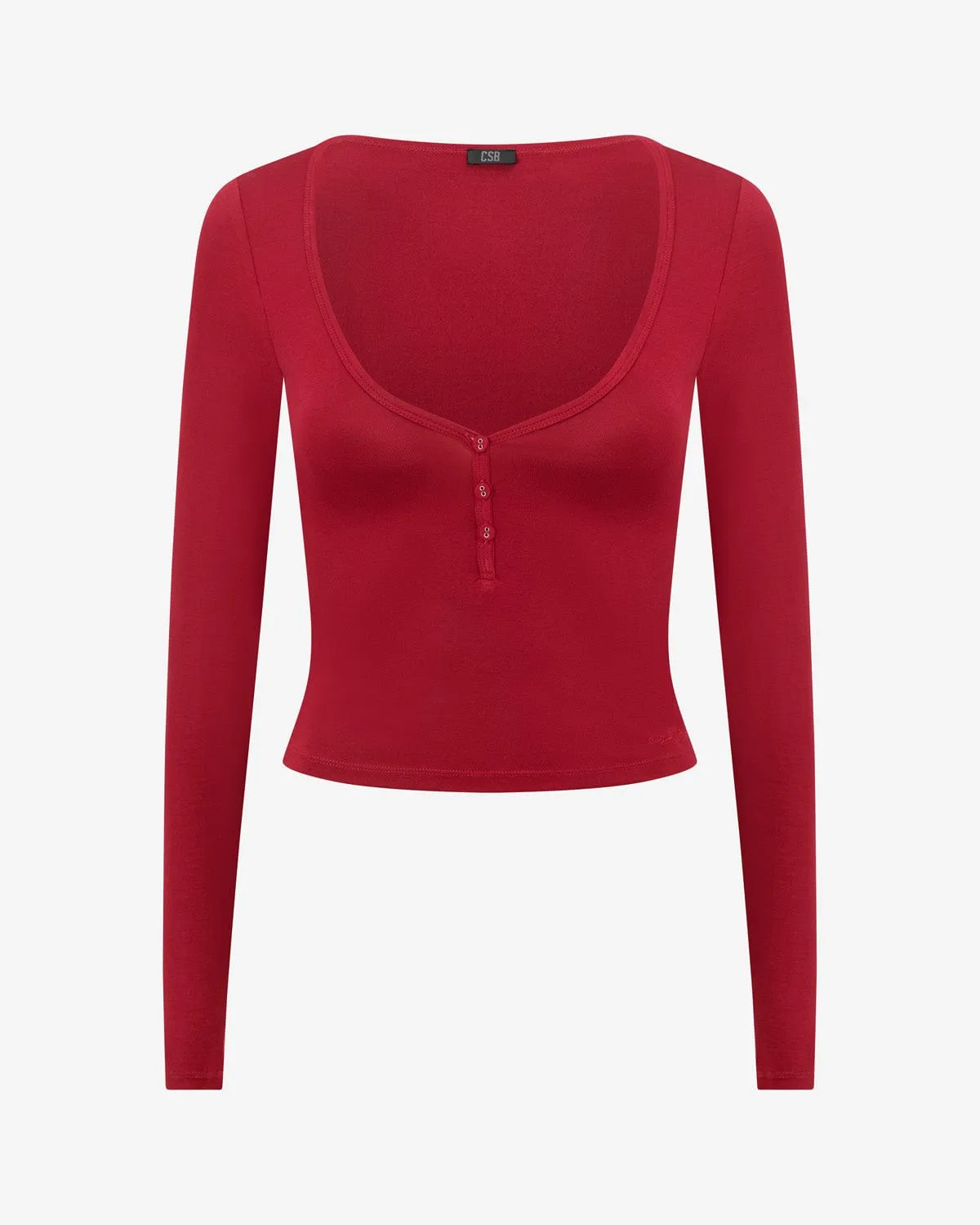 Sleep Long Sleeve Top | Cherry sold by Crop Shop Boutique product image thumbnail 4