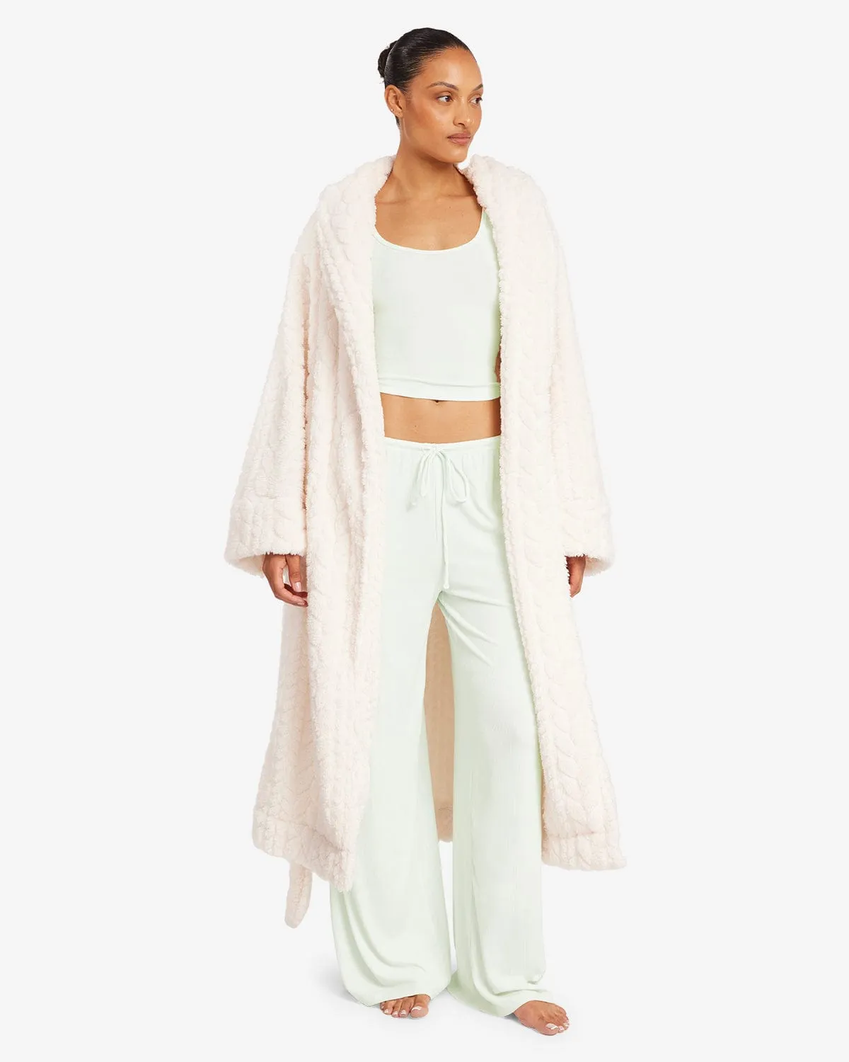 Fluffy Robe | Vanilla sold by Crop Shop Boutique