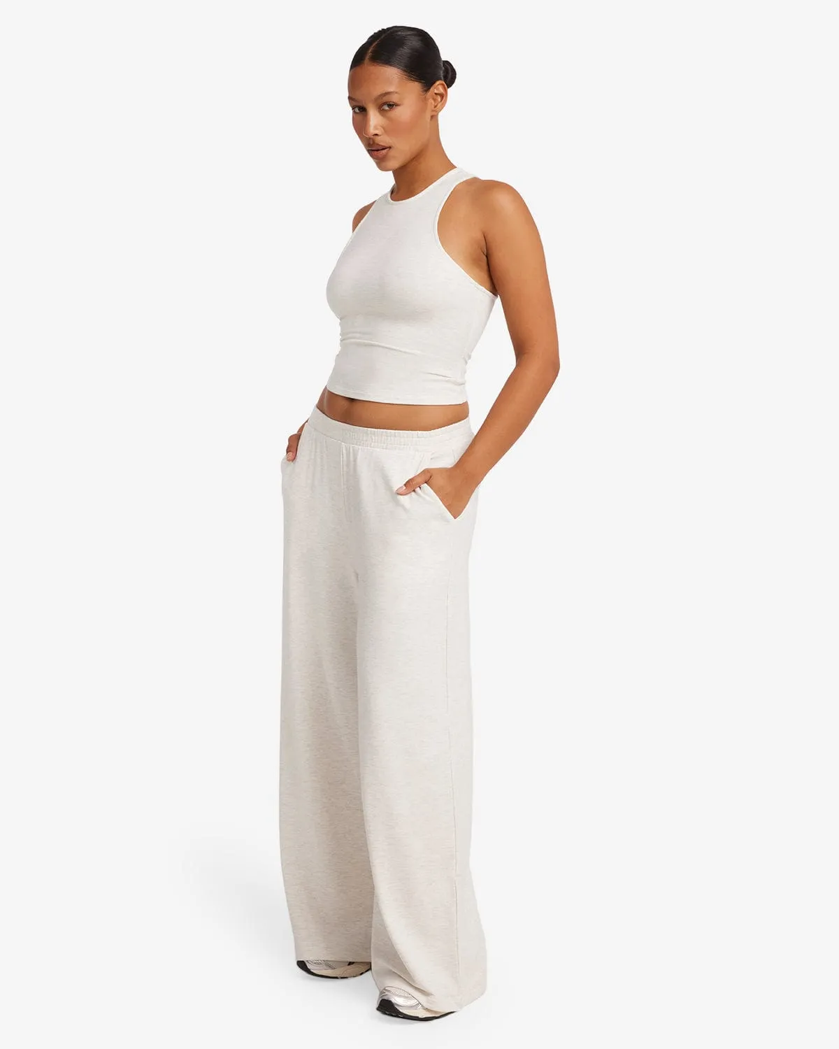 Everyday Wide Leg Pant | Oat sold by Crop Shop Boutique product image thumbnail 3