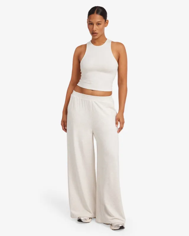 Everyday Wide Leg Pant | Oat sold by Crop Shop Boutique