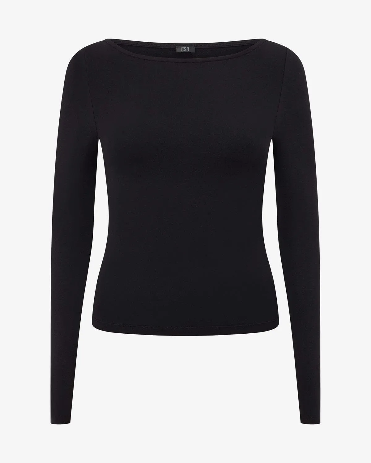 Boat Neck Long Sleeve Top | Black sold by Crop Shop Boutique product image thumbnail 4