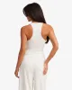 Longline High Neck Tank | Oat sold by Crop Shop Boutique
