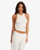 Longline High Neck Tank | Oat sold by Crop Shop Boutique