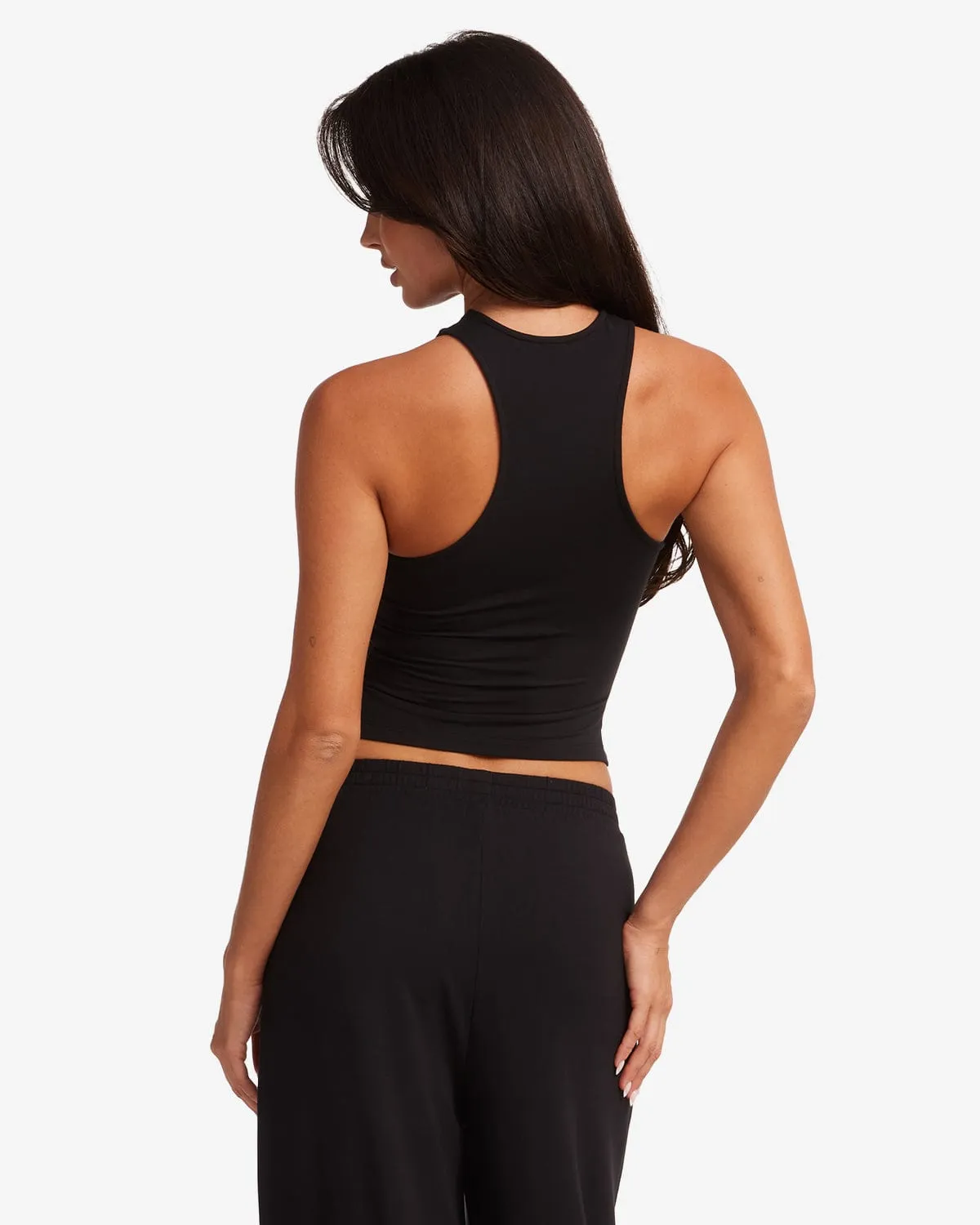 Longline High Neck Tank | Black sold by Crop Shop Boutique product image thumbnail 2