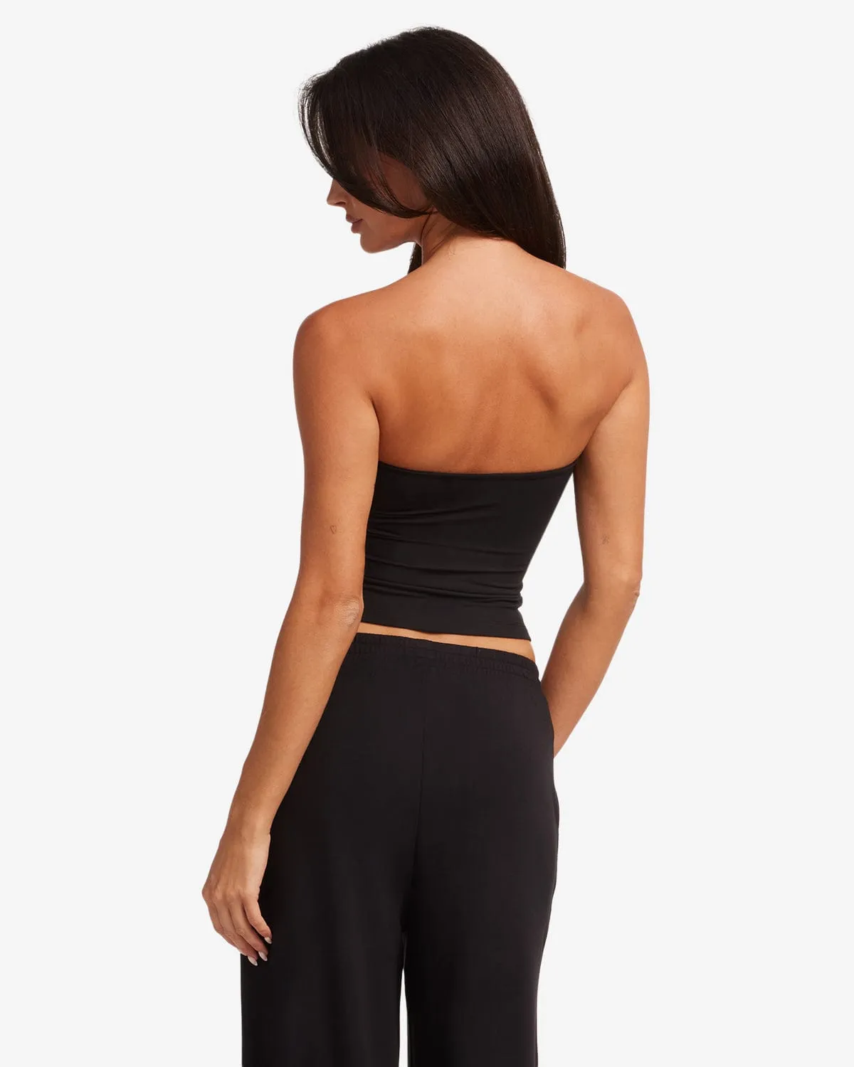 Longline Bandeau | Black sold by Crop Shop Boutique product image thumbnail 2