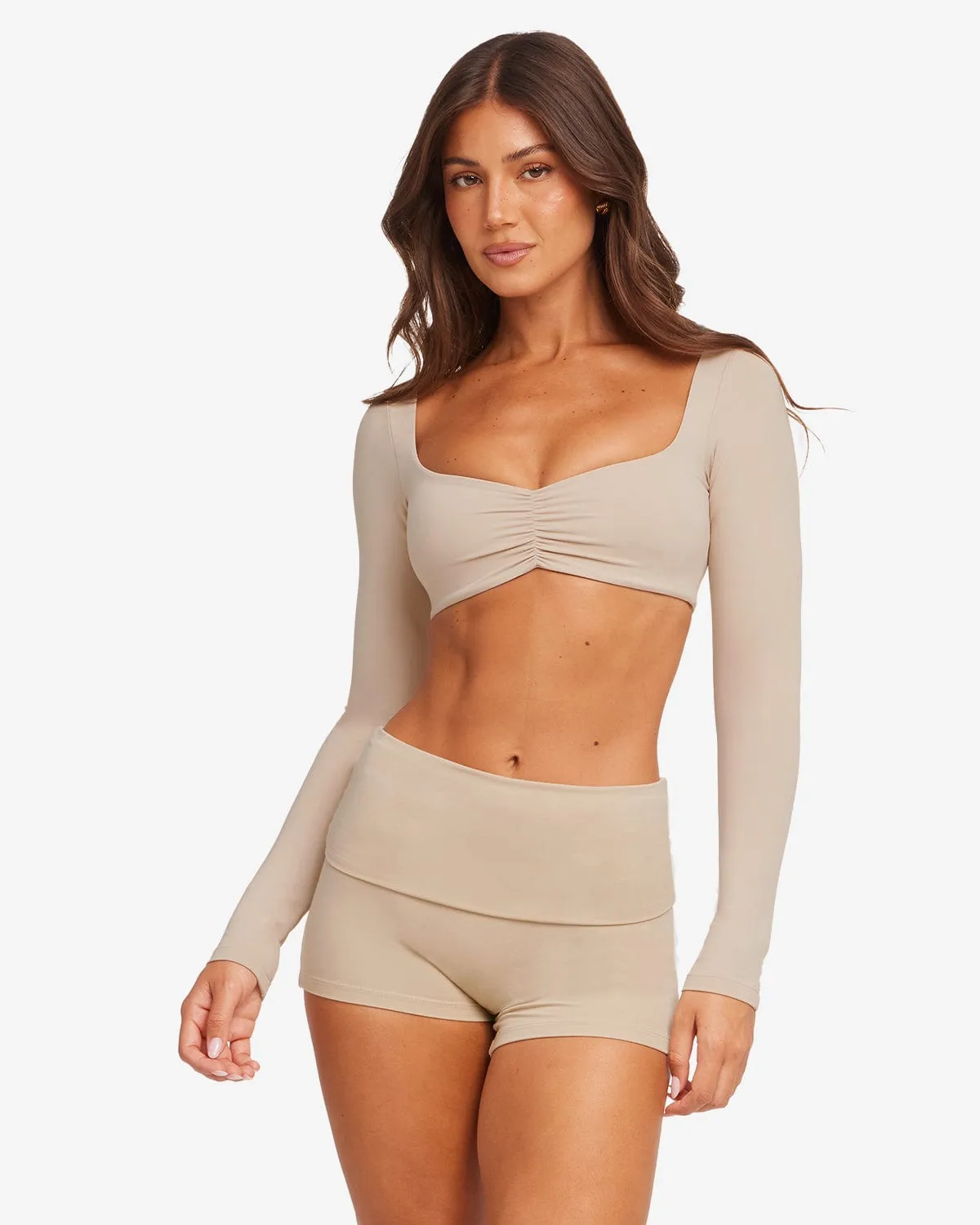 Form Margo Long Sleeve Top | Fawn sold by Crop Shop Boutique