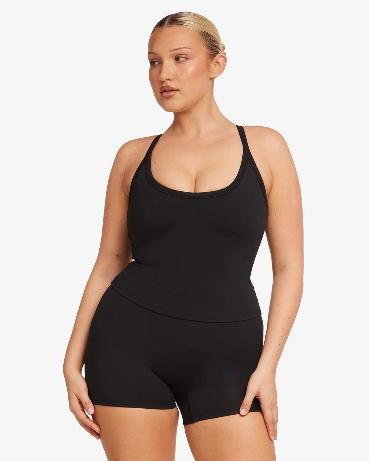Activluxe Camille Tank | Black sold by Crop Shop Boutique