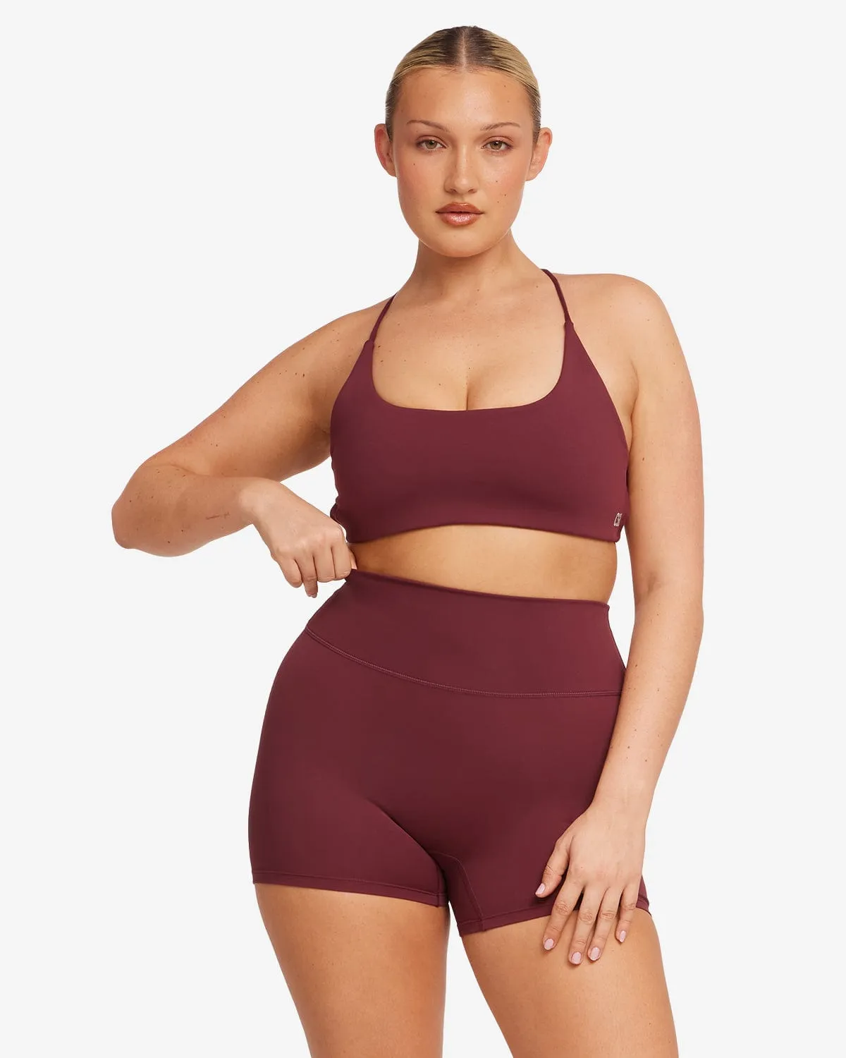 Activluxe Lexi Power Crop | Burgundy sold by Crop Shop Boutique product image thumbnail 2