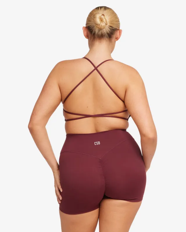 Activluxe Lexi Power Crop | Burgundy made by Crop Shop Boutique