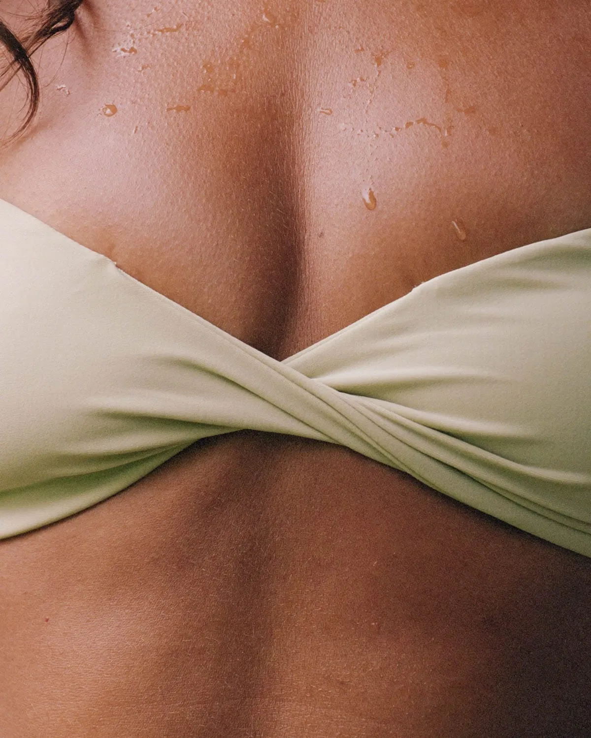 Swim Twist Bandeau | Palm sold by Crop Shop Boutique product image thumbnail 4