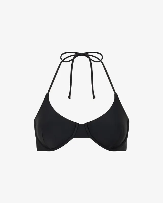 Swim Underwire Bikini Top | Black sold by Crop Shop Boutique