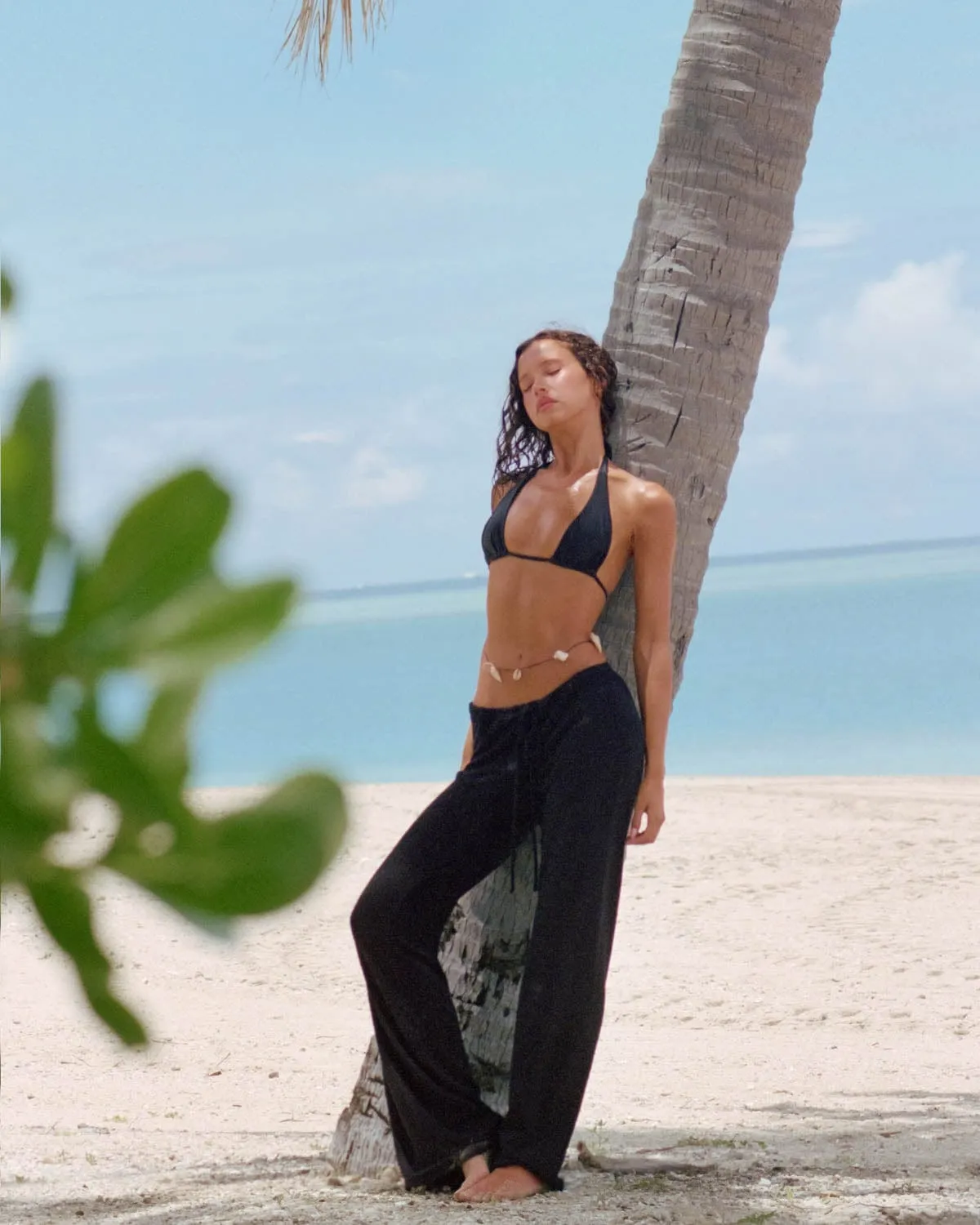 Terry Resort Pant | Black sold by Crop Shop Boutique product image thumbnail 3