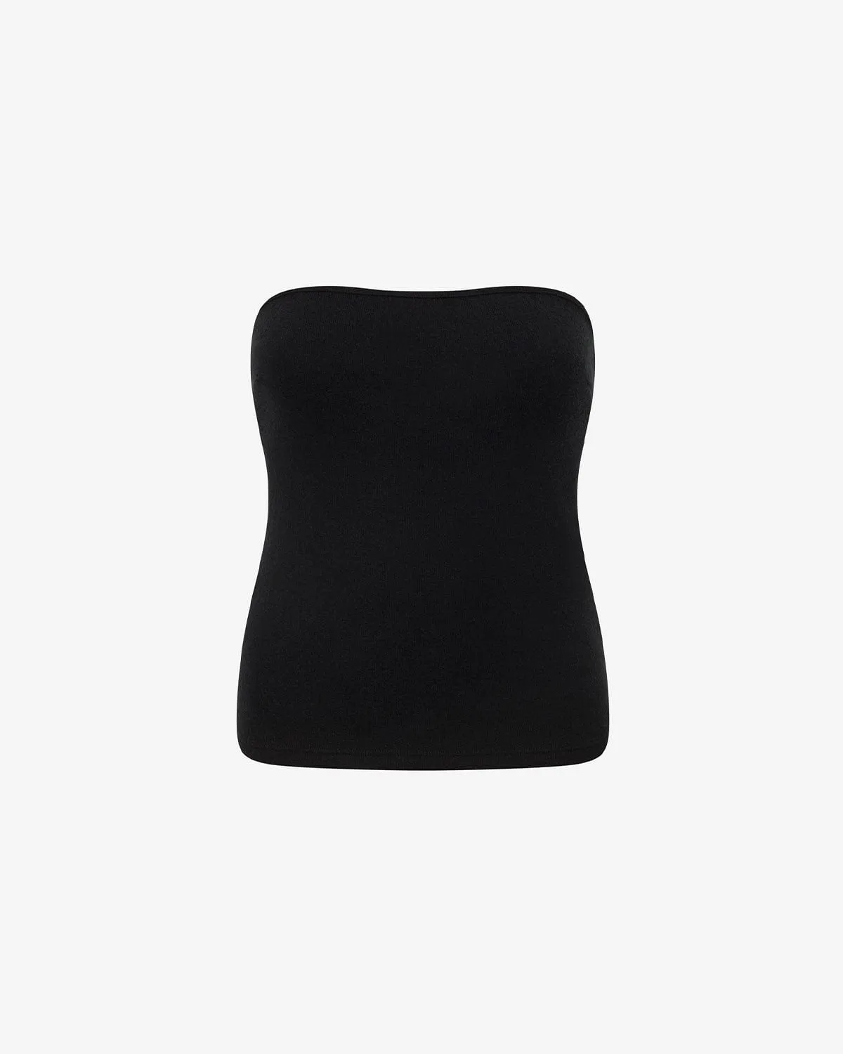 Terry Longline Bandeau | Black sold by Crop Shop Boutique